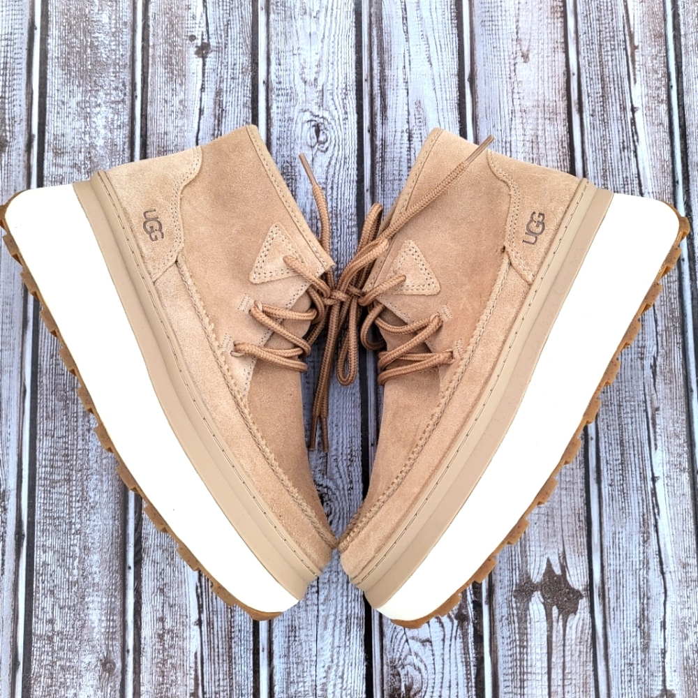 New UGG Marin Lace-up Platform Booties Women's Size 7